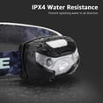 thumbnail image 3 of Lepro Linterna frontal LED recargable – Lámpara frontal superbrillante con 5 modos para equipos esenciales de camping y senderismo, linterna frontal impermeable IPX4 con luz roja, cable USB incluido, 3 of 5
