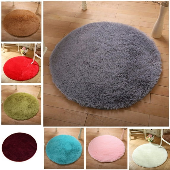 Multi Colors Anti-Skid Carpet Shaggy Area Rug Fluffy Rugs Floor Mat for Home Living Room Bedroom Decoration & Kids Playing