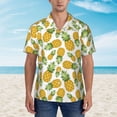 thumbnail image 2 of Haiem Pineapple Printed Hawaiian Shirt for Men - Men’s Casual Beach Summer Shirts - Stretch Fabric with Modern Fit-Medium, 2 of 7