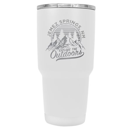 

Jemez Springs New Mexico Souvenir Laser Engraved 24 oz Insulated Stainless Steel Tumbler White White.