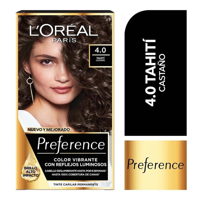 Tinte para cabello L'Oréal Preference 4.0 tahití castaño