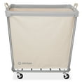 thumbnail image 2 of Dryser X-Large Heavy-Duty Commercial Rolling Laundry Hamper on Wheels with Removable Canvas Bin - White, 2 of 7
