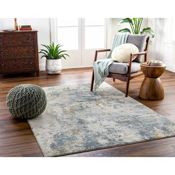 Hauteloom Chaya Living Room, Bedroom Area Rug - Gray, Ivory, Green - 9' x 12'2"