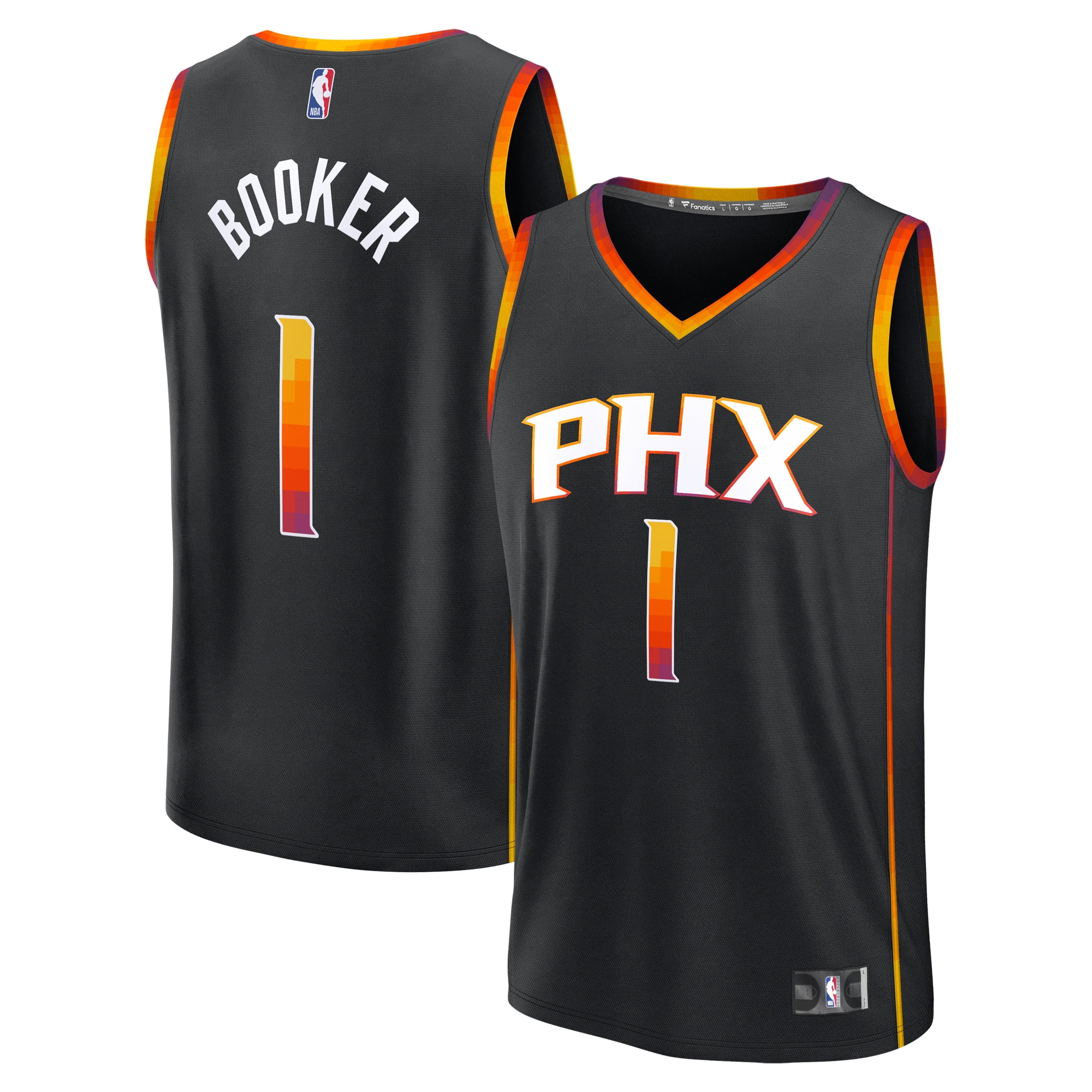 Youth Fanatics Devin Booker Black Phoenix Suns Fast Break Replica Player Jersey - Statement Edition