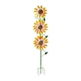 thumbnail image 1 of Carillón de viento con motivo de girasol hecho de , escultura de viento creativa con poste, decoración cálida, turbina de viento de jardín para, 1 of 9