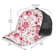 thumbnail image 2 of Lsque Rose Flowers Printed Trucker Hat - Baseball Cap for Men Women - Breathable Mesh Side, Adjustable Fit - for Casual Wear, 2 of 7