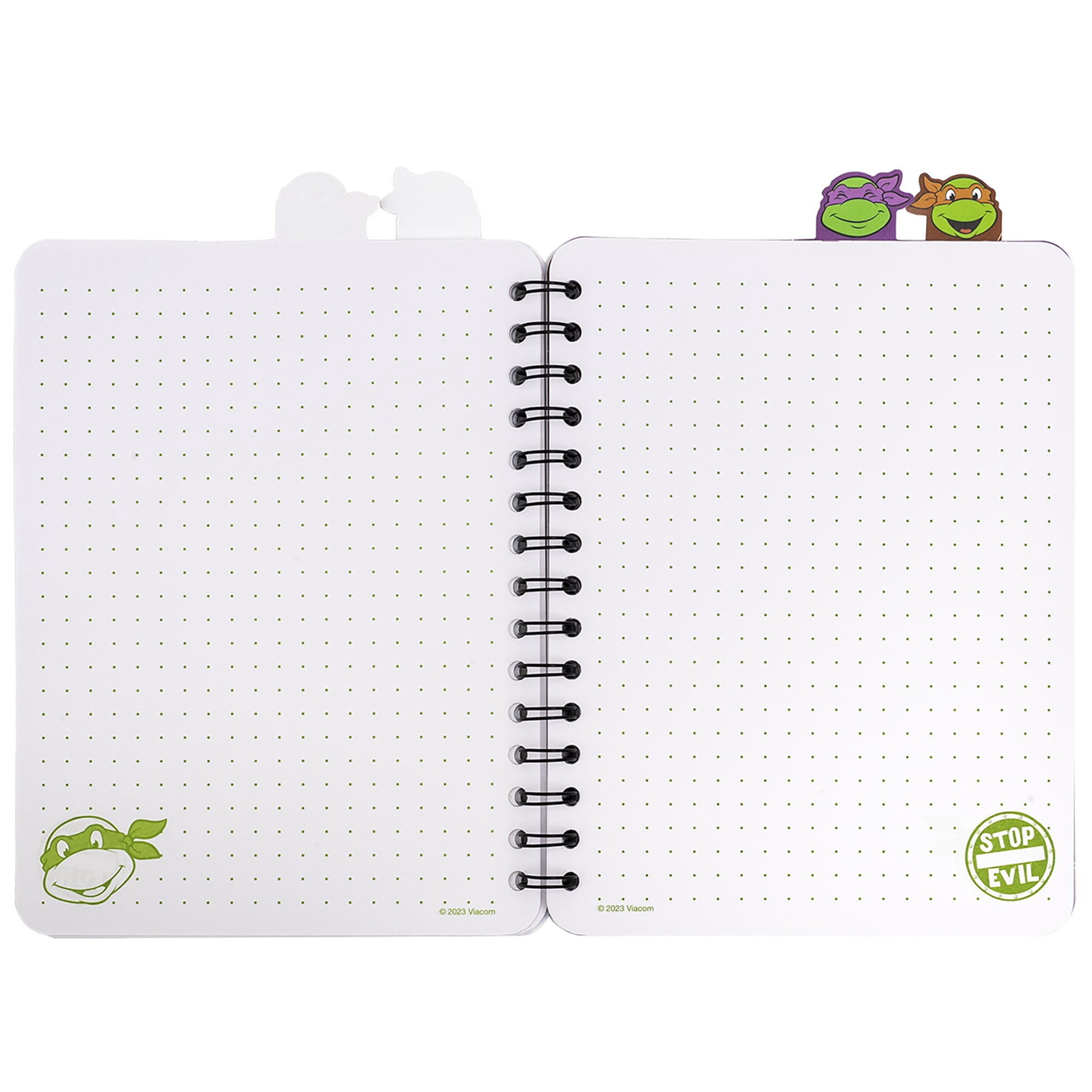 Inkology: 4 Tab Journal: Teenage Mutant Ninja Turtles - 160 Dot Pages, TMNT Spiral Notebook, Character Dividers, Writing-Notes-Dreams-Doodles, Kids 3+