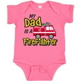thumbnail image 3 of Inktastic My Dad is a Firefighter with Fire Truck Boys or Girls Baby Bodysuit, 3 of 5