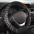 thumbnail image 5 of Rateoe A Web With A Spider Pattern Elastic Stretch Steering Wheel Cover, Universal 15 inch, Microfiber Breathable , Anti-Slip, Odorless, Easy Carry, 5 of 6