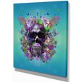 thumbnail image 2 of Skull with Glasses and Butterflies - Abstract Wall Art Canvas, 2 of 3