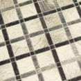 thumbnail image 4 of Vegan Diamond Patchwork Gray Black Faux Hide/Cowhide Area Rug/Carpet, 4 of 5