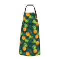 thumbnail image 2 of Picia Pineapples with Palm Leaves Waterproof Apron for Unisex Adult - Adjustable Bib Apron with Pockets, Ideal for Cooking, Gardening, Painting, and Household Chores, 2 of 9