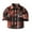 Orange, variant on Esaierr Toddler Kids Boys Plaid Brushed Shirt Cardigan Tops,V-Neck Shirt Jacket,Fall Long Sleeve Buttons Dress Shirt for 6 Months-12 Years