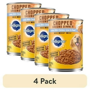 Pedigree Chopped Ground Wet Dog Food Chicken Beef Liver