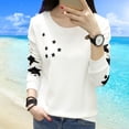 thumbnail image 4 of OULII Ensemble de Sweat à Capuche Surdimensionné pour Femmes, Chandail en Molleton Blanc pour Printemps Automne, Tenue Décontractée Assortie pour Couple, 4 of 5