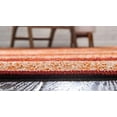 thumbnail image 4 of Unique Loom Collection Automne Tapis de Course Décontracté à Rayures Chaudes, 2 Pieds 6 Pouces x 10 Pieds, Rouille Rouge/beige, 4 of 5