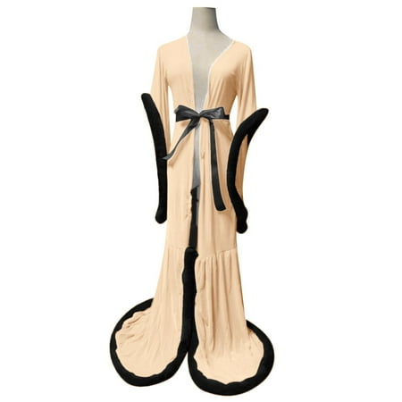 Yuhangmm Women Fashion Sexy Robe Long Lingerie Nightgown Bathrobe Sleepwear Feather Nighties For Women Vintage Women Nightwear for Women Sexy Hot Long