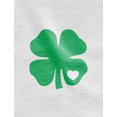 thumbnail image 2 of Tstars Womens Irish Green Clover Heart Gift for St Patricks Day Beautiful Shirts Gift for Her Irish Shirt Pride Proud Irish 3-4 Women Sleeve Baseball Jersey Shirt, 2 of 6