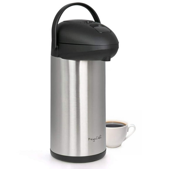 21 Cup Silver Stainless Steel Vacuum Body Pump Cap Air Pot