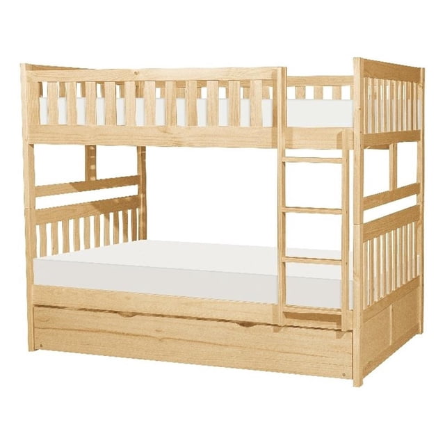 Lexicon Lit Superposé Double/double en Bois de Pin Bartly avec Tiroir-Lit Simple en Pin Naturel