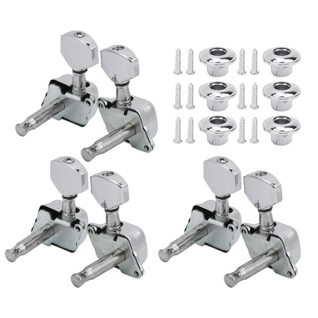 Metal Guitar Tuning Keys Set, Rusts Proof Tuning Pegs, Quick String Tuners with 3L3R Heads, Exquisite Appearance, Easy Installation for Acoustic or Electric Guitar