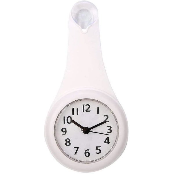 Waterproof wall clock for bathroom with anti-fog suction cup, 1 piece