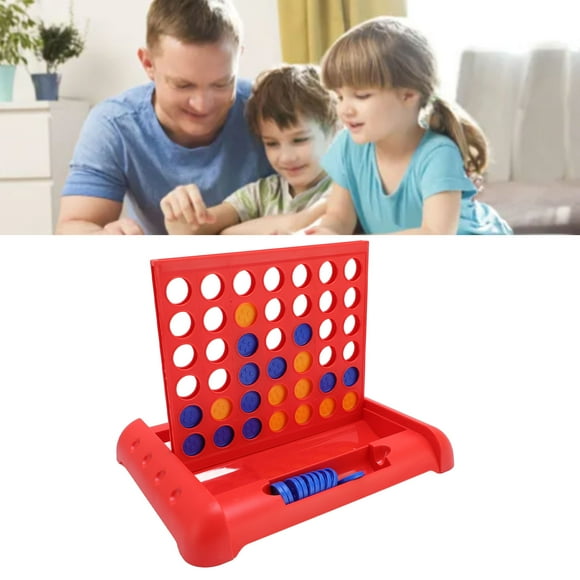 4 in A Row Game, Reversible 4 in A Row Connect Game Safe Strategy Board Game 2 Player for Kids Boys Girls