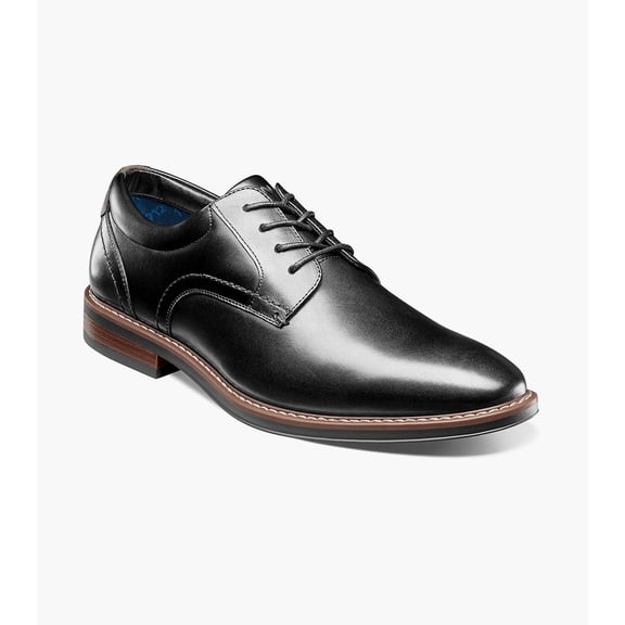 Nunn Bush Centro Flex Men's Plain Toe Oxford, Black, 8