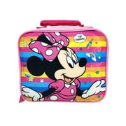 Disney Minnie Mouse Insulated Lunch Bag Pink I Love Rainbows Stars