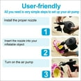 thumbnail image 4 of Electric Air Pump, Portable Quick-Fill Air Pump with 3 Nozzles, 110V, Perfect Inflator/Deflator Pumps for Inflatable Cushions, Air Mattress Beds, Boats, Swimming Ring, Black, 4 of 5