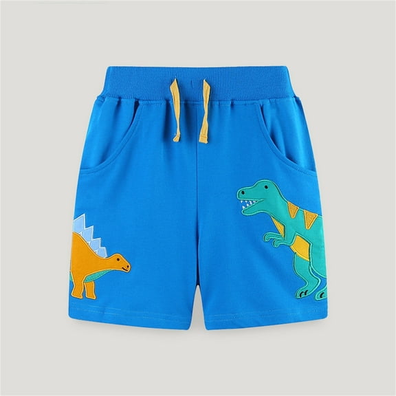 BXSRUTA Toddler Shorts Child's Summer Printed Boys and Girls Baby Botton Short Pants Denim Cute Shorts Overalls Toddler Boy Shorts, 4T