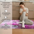 thumbnail image 4 of 2 Pieces Kitchen Rugs, Abstract Anti Fatigue Non Slip Foam Cushioned Art Modern Radiant Orchid Comfort Indoor Floor Mat Runner Rug Set for Laundry Office Sink Bathroom (17"x48"+17"x24"), 4 of 7