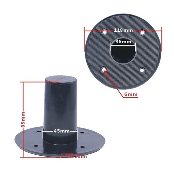 Lerpwige Speaker Stand Top Hat Black Plastic Speaker Mount Stand Top Bracket Speakers