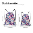 thumbnail image 2 of Kdxio Skull rainbow color space Print Drawstring Backpack Bag,Waterproof Draw String Back Sack, Gym Drawstring Bags Swim Bag For Unisex, 2 of 5