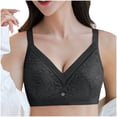 thumbnail image 7 of SMihono Bras for Women Floral Lace Adjustable Straps Bra Full Coverage Push Up Lift Comfort Breathe Stretch Everyday Bralettes Black 38, 7 of 7