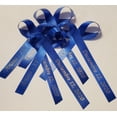 thumbnail image 4 of Personalized Ribbons Baby Bridal Shower Wedding Favors Custom Made Royal Blue 25 Bows with Name, 4 of 6