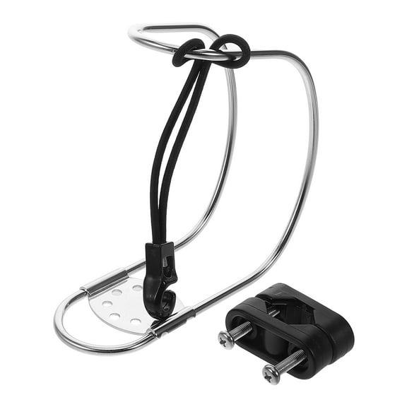 LABSERRON Boat Lifebuoy Ring Holder Stainless Steel Durable Plated Silver Marine Accessory