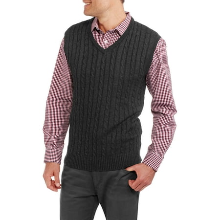 Men's Cable Knit Sweater Vest - Walmart.com