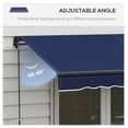 thumbnail image 5 of 10x8 ft Retractable Awning, UV Resistant Sun Shade for Patio, Deck & Balcony - Blue, 5 of 9