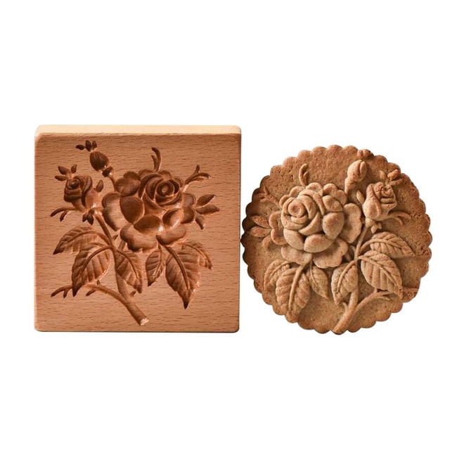Madera Para Galletas Prensa Pastel De Luna Molde Para Galletas Herramienta De Cocina Para Hornear Para Chocolates Dulces Dulces sonducket HA044897-01