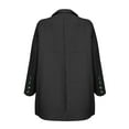 thumbnail image 3 of Gubotare Womens Blazers Dressy Casual Blazer Jackets for Women Business Casual Plus Size Tops Fashion Casual Solid Lapel Petite Suit Long Sleeves Coat Cardigan Tops Tailored Coat (Black,XXL), 3 of 4