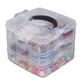thumbnail image 3 of Kit para hacer pulseras de cuentas, 3600 cuentas, 12 colores, múltiples formas, kit de cuentas multifunción para bricolaje con herramientas para hacer joyas, 3 of 15