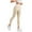 Beige, variant on Yoga Pro Leggings Tummy Control Buttery -Lifting High Waisted Lounge Yoga Pants Full Length White L
