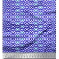 thumbnail image 1 of Soimoi Purple Heavy Canvas Fabric Diamond Geometric Decor Fabric Printed Yard 58 Inch Wide, 1 of 3