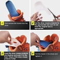 thumbnail image 5 of 4 Pairs (2 Black + 2 White) Shoe Crease Protectors for Men and Women, Breathable Anti-Wrinkle Toe Box Inserts, Cuttable & Washable Sneaker Shields for US Men 7-12 / Women 5-9, 5 of 6