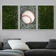 thumbnail image 3 of wall26 Framed Canvas Print Wall Art Baseball on White Foul Line in Field Sports Athletes Photography Modern Rustic Scenic Relax/Calm Colorful for Living Room, Bedroom, Office - 16"x24"x3 WH, 3 of 5