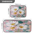 thumbnail image 4 of Kitchen Rug Set 2 Pieces Non Slip Kitchen Mat for Kitchen Home Floor Sink 47"x19"+27"x19" Three Large White Daisies, 4 of 7