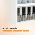 thumbnail image 5 of OmySalon 6 Layers Nail Polish Rack, Wall Mount Nail Polish Organizer w/Acrylic Baffle (White), 5 of 7