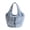 Blue, variant on Floral Jacquard Handbag for Women, 11.8 Inch Multi-Pocket Tote Purse with Snap Closure, Lightweight Fabric Shoulder Bag for Daily Casual Outings