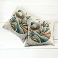 thumbnail image 4 of Ambesonne Monstera Throw Pillow Cover Pack of 2, Sage Love Boho Mid Century, 2 Pcs-24" x 24", Teal Amber Olive Green, 4 of 5